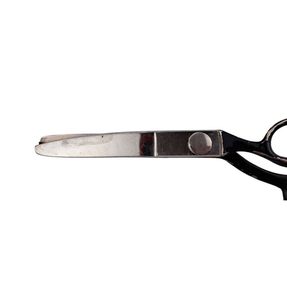 Vintage Wiss Pinking Shears 9" Sewing Newark USA Made 1942-1950 Zig Zag Scissors - Picture 5 of 8